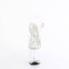 Pleaser - TREASURE808FLA Sandale à bride à la cheville, Pole dance chaussures - Transparent Product image